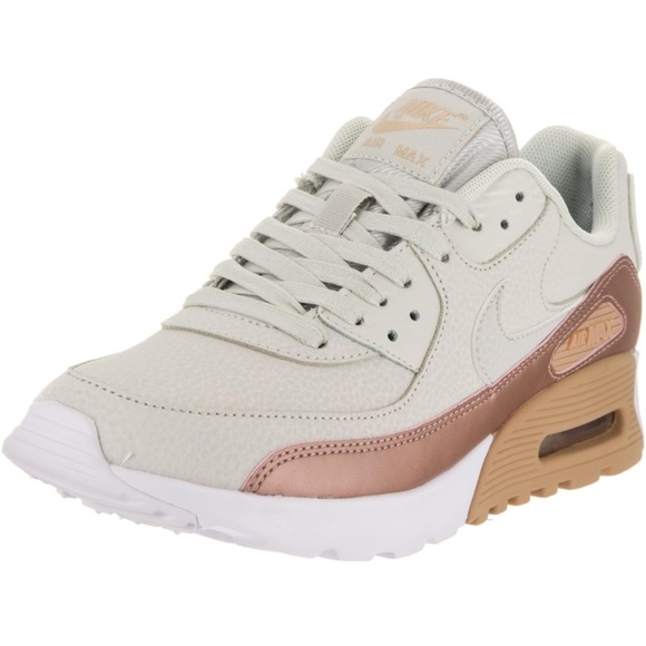 NWOB Nike Women’s Air Max 90 Ultra SE in Rose Gold / Light Bone Leather (7) - Picture 1 of 12